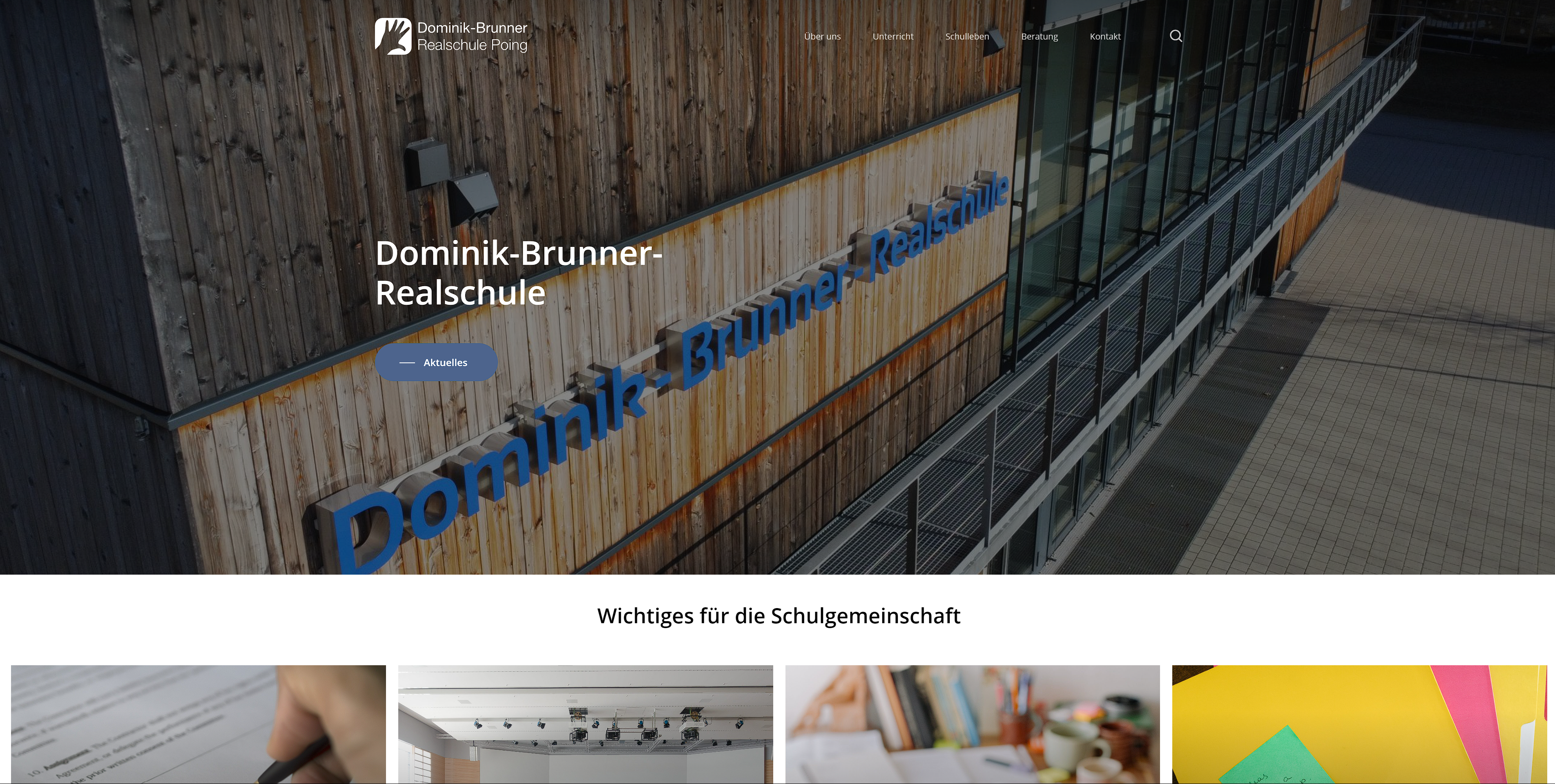 Homepage – langer Screenshot